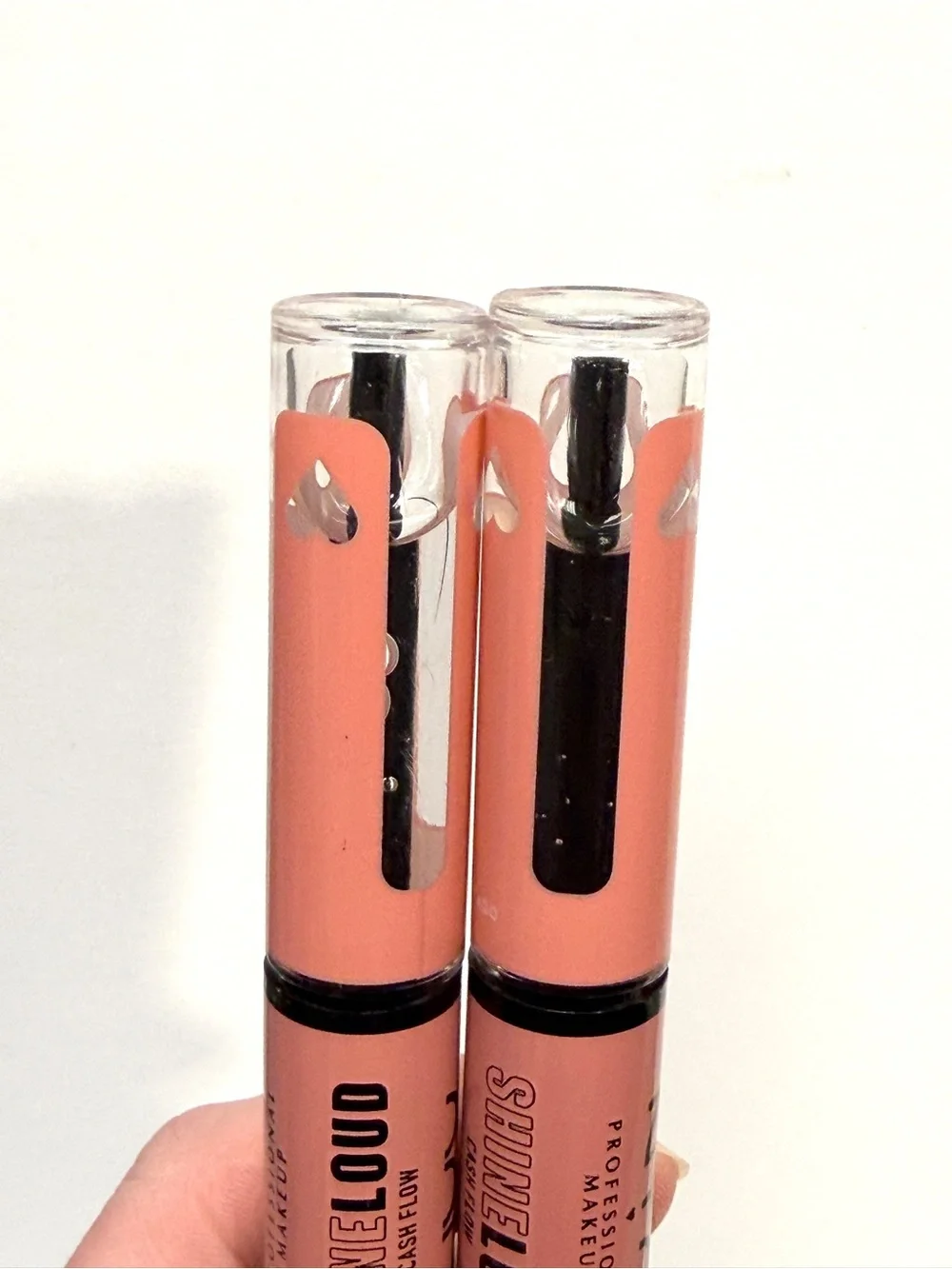 NYX Shine Loud Cash Flow Lot of 2 NEW Liquid Lip Gloss 0.11 oz Dual Ended